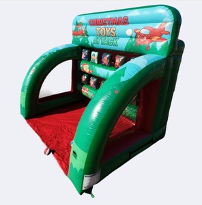 บ้านลมเป่าลมธีมคริสต์มาส ตกแต่งด้วยซานต้าและของเล่น สำหรับงานปาร์ตี้คริสต์มาสและกิจกรรมเด็ก - Product Image 2