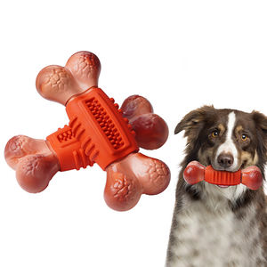 Haute qualité en caoutchouc chien os jouet à mâcher Durable chien os interactif animal de compagnie jouet à mâcher chiot dents propre molaire indestructable chien jouets - Product Image 1