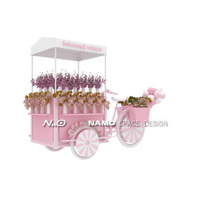 Affichage de promotion de magasin mobile de collations de marché de nuit de chariot de vente à trois roues - Product Image 2