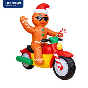 Decoración Navideña Inflable de Poliéster con Forma de Auto, Santa Claus de 7.8 pies con Luces LED Integradas para Jardín, Patio y Fiestas - Product Image 5