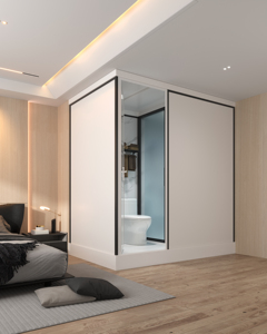 <span class=keywords><strong>Baño</strong></span> <span class=keywords><strong>Prefabricado</strong></span> Anticorrosión para Viviendas Temporales |   Unidad de <span class=keywords><strong>Baño</strong></span> y Ducha Todo en Uno de Diseño Moderno y Confiable - Product Image 1