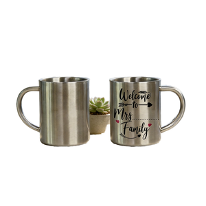 Vintage Stainless Steel Mug Wholesale Custom Engraved Insulated Coffee Tumbler with Handle Metal Cup <b>Bulk</b> Metal Drinkware - Product Image 1