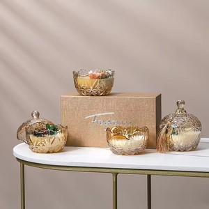 ホットスタイル乾燥花キャンドル高級ロマンチックアートガラス香りキャンドル - Product Image 6