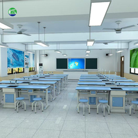 Équipement de laboratoire scientifique en acier pour les écoles, design moderne, table et chaise de laboratoire fabriquées au Guangdong