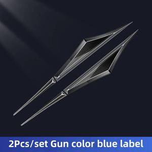 Lot <span class=keywords><strong>de</strong></span> 2 autocollants décoratifs <span class=keywords><strong>de</strong></span> <span class=keywords><strong>luxe</strong></span> chromés et imperméables pour <span class=keywords><strong>ailes</strong></span> latérales <span class=keywords><strong>de</strong></span> <span class=keywords><strong>voiture</strong></span>, motif lame - Product Image 3