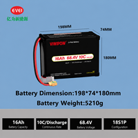 Baterai Semi-solid State Drone 18S 68.4V 14000mah 16000mAh untuk Drone FPV 15000mah OEM Dapat Disesuaikan Daya Tinggi Pengisian Cepat