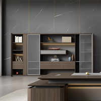 Bureau d'affaires du président de luxe moderne panneau MFC en MDF convertible extensible pour bureau à domicile appartement hôtel entrepôt salle de sport villa