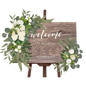 Boda señalización <span class=keywords><strong>esquina</strong></span> flor Tropical Artificial plástico seda planta fiesta evento decoración preservada Rosa escenario telón <span class=keywords><strong>de</strong></span> fondo - Product Image 2