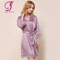 Robe de mariée en dentelle de polyester soyeux FUNG 3031, robe en satin, robes pour femmes