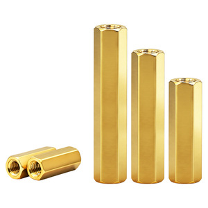 Goujons hexagonaux en laiton Giti M3 M4 filetés aux deux extrémités pour support de carte mère PCB - Product Image 1