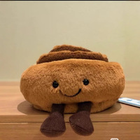 Peluche en forme de rouleau de cannelle Sidney de 8 cm, jouet alimentaire en peluche, mini pâtisserie lestée, décoration sur le thème de la boulangerie, super douce, du Royaume-Uni