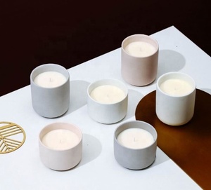 Nordic Style Home Decor Luxury Custom Printed Colorful Empty Ceramic Glass Candle Jar for Wedding - Product Image 2