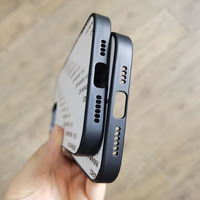 Vente en gros, coque de téléphone à Sublimation 2D noire, vierge, Pc Tpu, caoutchouc souple pour Iphone 13 14