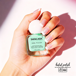 Esmalte de <span class=keywords><strong>Uñas</strong></span> Halal con Logotipo Personalizado SAGALAGA, Transpirable, Permeable al Agua, Apto para Wudu, Vegano, No Tóxico, Desprendible, Venta al Por Mayor - Product Image 4