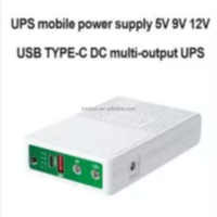 Mini-onduleur USB 5V DC9V 12V AC12V Type-C avec interrupteur d'alimentation, batterie au lithium 8000mAh 8800mAh 10400mAh 25W pour caméra CCTV