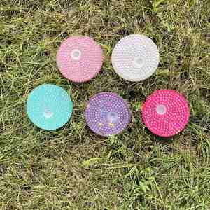 Couvercles en acrylique PP colorés et ornés de strass pour verres à bière type globe à neige de 16 oz – Expédition depuis l'entrepôt américain - Product Image 3