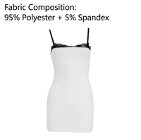 Robe Courte Droite Femme Personnalisée en Dentelle, Bretelles Fines, Couleur Unie, Sexy, Décontractée, Style Y2K, Vente en Gros, OEM, ODM, Vêtements de Mode