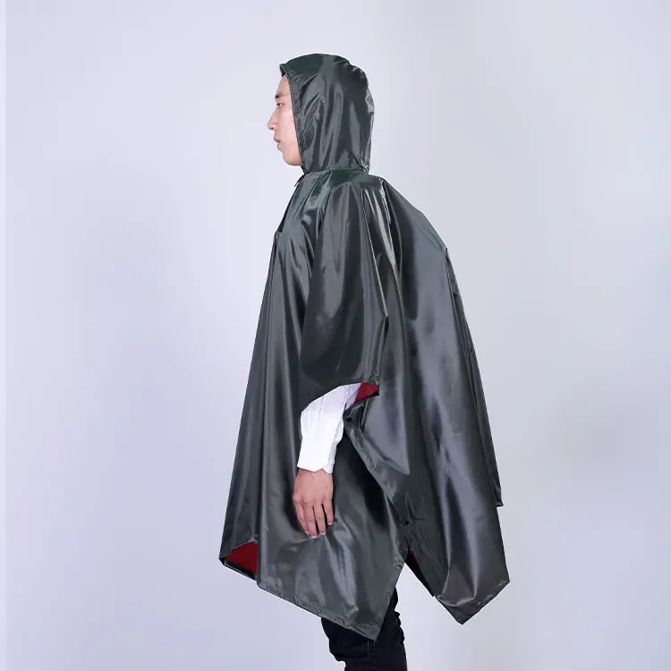 Custom Camping Fishing Rain Poncho Waterproof Jacket Raincoat with Pocket