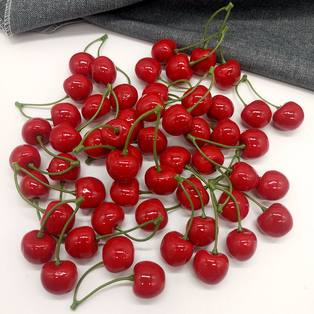 Simulation Cherry Bouquet Accessories Simulation Fruit Props Decorative Ornaments Foam Material Cherry Wholesale