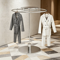 Présentoir rotatif circulaire en métal pour magasin, pour foulards, châles, vêtements, robes, jeans, chemises, tapis et moquettes