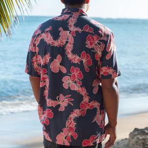Camisa Hawaiana de Alta Calidad con Estampado Floral, Camisa de Lino Personalizada con Botones y Solapa, Transpirable y Suave - Product Image 3