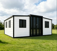 Maison conteneur en acier préfabriquée de luxe, modulaire, portable, moderne, extensible, 20/30/40 pieds, avec salle de bain et cuisine