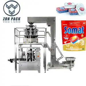 Automatic weighing dishwasher tablet popcorn packing filling machine production line 14 head multihead weigher