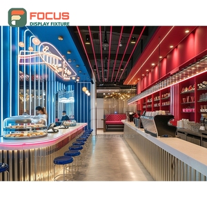 Exhibidor de Café Integrado, Estante para Productos de Venta al por Menor, Acabado en Nogal, Exhibidor para Tiendas - Product Image 2