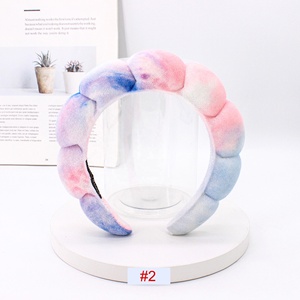 Biểu Tượng Tùy Chỉnh Màu Hồng Spa Hairband Đầu Tóc Ban Nhạc Spa Dưỡng Da Sang Trọng Headbands Set Fluffy Cổ Tay Washband Rửa Mặt Rửa Set Cho Phụ Nữ - Product Image 2