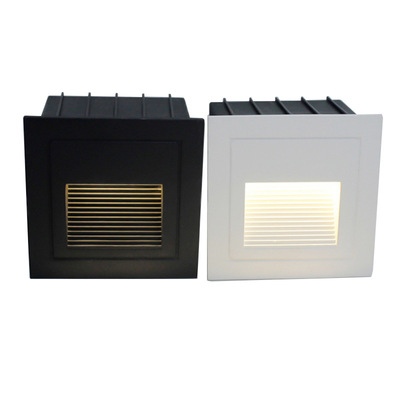 Waterproof Outdoor Led Stair Step Light 3w PIR Motion Sensor Recessed Wall Corner Light LED Footlight Night light ZBW0005