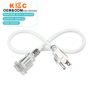 Cable de Extensión con Enchufe NEMA de 3 Pines para EE. UU., Cable de Alimentación Macho a Hembra con Luz LED, 125V 10A, Revestimiento de PVC - Product Image 3
