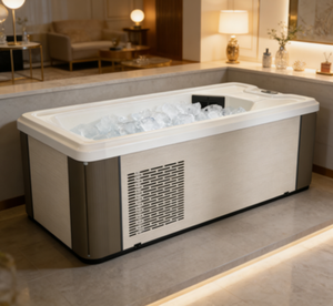 Bañera de Hielo Comercial Vanace, Bañera de Inmersión Fría de Acrílico Blanco con Sistema de Enfriamiento para Gimnasio y Spa - Product Image 1