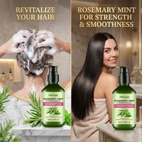 Shampoo lissant SUMAX 150 ml à la menthe et au romarin avec prévention de la chute des cheveux et nettoyage en profondeur pour adultes