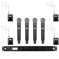 Microphone sans fil professionnel UHF double canal ULXD4Q BETA58A ULXD1 avec micro-cravate portable pour église ULXD4Q