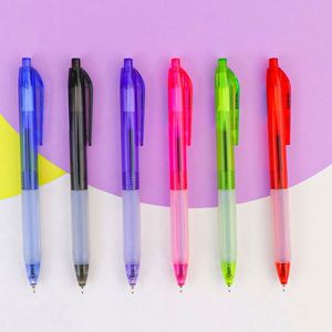 ปากกาลูกลื่นแบบกด 6 สี ขนาด 0.5 มม. 0.7 มม. ปลายเข็ม  วัสดุพลาสติกสัมผัสนุ่ม  แบบกดหดได้  สีสันหลากหลาย  โลโก้สั่งทำได้  ขายดี - Product Image 5