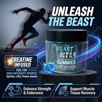 Gummies de créatine végétale OEM/ODM en pot, 5g de créatine monohydrate sans sucre pour la course à pied, la musculation et la puissance – Approvisionnement direct usine