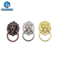 Bouton de porte à tête de lion Offre Spéciale chromé avec anneau pour cuisine, chambre et meubles d'hôtel