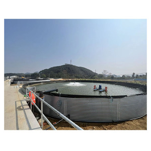 Aangepaste Modulaire Cilindrische Gegolfde Gegalvaniseerde Stalen Watertank Voor Viskwekerij Aquacultuurapparatuur - Product Image 1