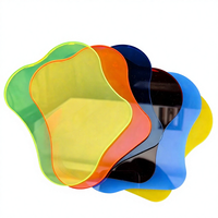 Plaques en PMMA acrylique moulé découpées au laser, transparentes, colorées, sur mesure, résistantes aux UV, anti-âge, de forme irrégulière, multicolores, pour sous-verres