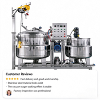Machine de trempage sous vide pour la production de fruits confits (myrtilles et fraises)