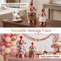 Ensemble de pots à épices en céramique rayés rose et rouge de luxe avec support doré, bouteilles esthétiques pour assaisonnements, pots à condiments pour cadeau de mariage, cuisine