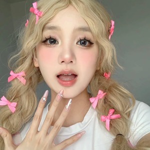 กิ๊บติดผมผ้าทำมือรูปผีเสื้อขนาดเล็ก <span class=keywords><strong>สี</strong></span>ขาวนม ดีไซน์สไตล์ยุโรปอเมริกัน บรรจุภัณฑ์กล่อง ขายตรงจากโรงงาน - Product Image 2