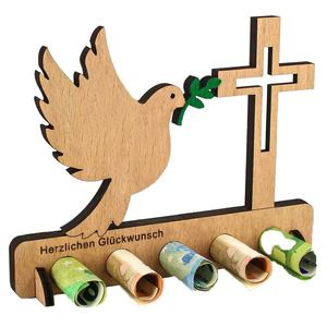 Regalo Personalizado Ecológico de Madera, Decoración para Mostrar Dinero, Pino Tallado, Regalos para Fiestas de Cumpleaños y Navidad, Estilo Religioso - Product Image 4