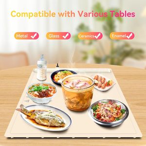 In the Trend Custom Classic Eco-Friendly Portable Foldable Round Silicone Heating <b>Plate</b> <b>Mat</b> Table for Dining Table Food Warming - Product Image 4