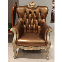 Sillones de Cuero Genuino de Lujo, Diseño de Estilo Americano, Sillones para Sala de Estar, Sofá para Sala de Estar