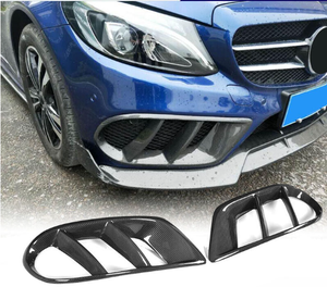 Rejilla Delantera de Fibra de Carbono para Parachoques, Rejilla de Ventilación, Cubierta de Faros Antiniebla para <span class=keywords><strong>Mercedes</strong></span> Benz W205 Sport <span class=keywords><strong>C43</strong></span> <span class=keywords><strong>AMG</strong></span> 2015 <span class=keywords><strong>2018</strong></span> - Product Image 2