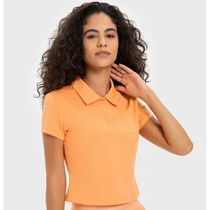 Camiseta de manga curta para tênis, camiseta esportiva feminina para academia e uso ao ar livre, leve e de secagem rápida