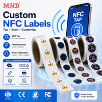 Muestra Gratuita de Etiqueta NFC de Alta Calidad con Chip NFC de 13.56Mhz, Etiqueta RFID Impermeable, Etiqueta NFC Regrabable