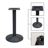 Pieds de table en métal noir personnalisables, base en fer, pour restaurant commercial, café, directement de l'usine.