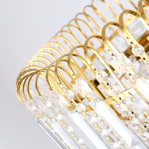 Moderne Hotel-Kegel-Kronleuchter Rollenförmige Kristall-Pendelleuchten Glitzernde Quasten LED Dekorative Deckenlampen - Product Image 4